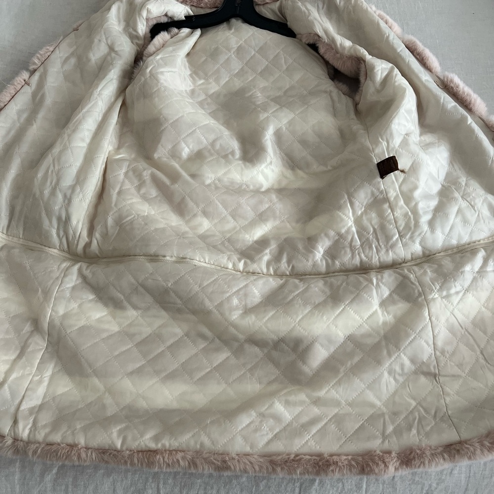 Elegant faux feather/ rabbit pink vest. Vintage - Picture 8 of 11